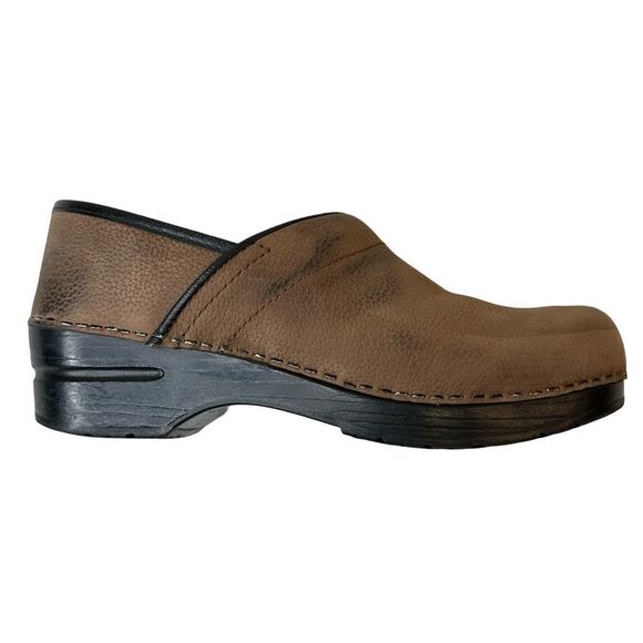 Sanita Brown Leather Mules - Picture 2 of 16